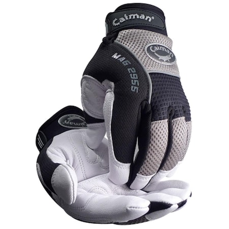 Caiman 2955 Leather Palm, L, Gray 607-2955-L